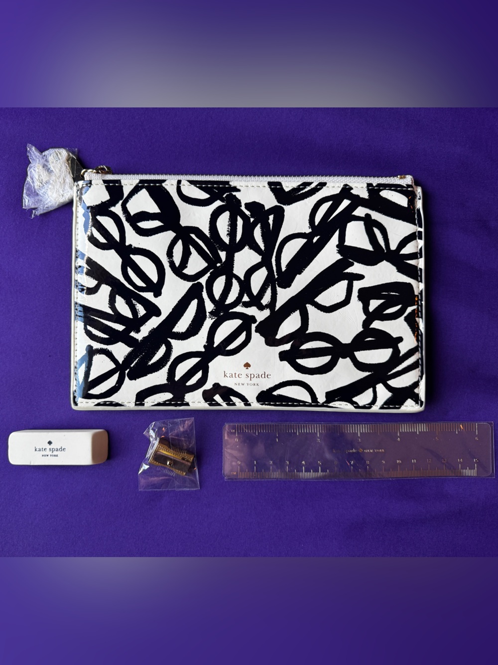 Kate Spade Pencil Pouch with Accessories NWOT